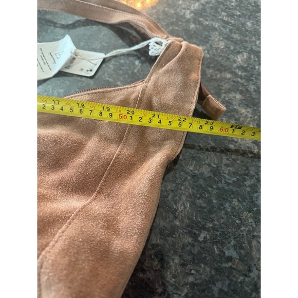 Free People Roma We The Free Slouchy Suede Slingshot Bag Brown Hobo Shoulder Bag - Picture 9 of 11